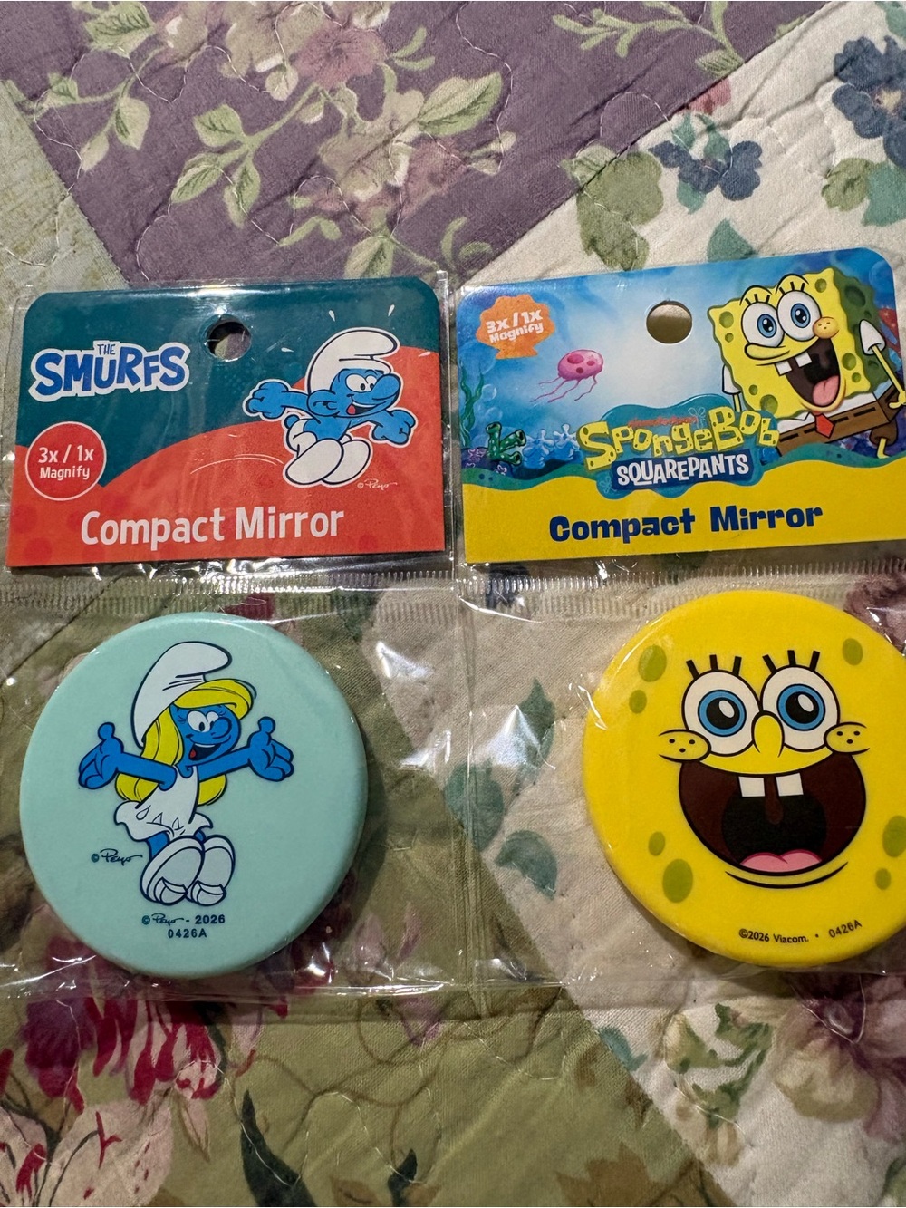 SpongeBob Squarepants Yellow Compact Mirror - Kids Character Mirror